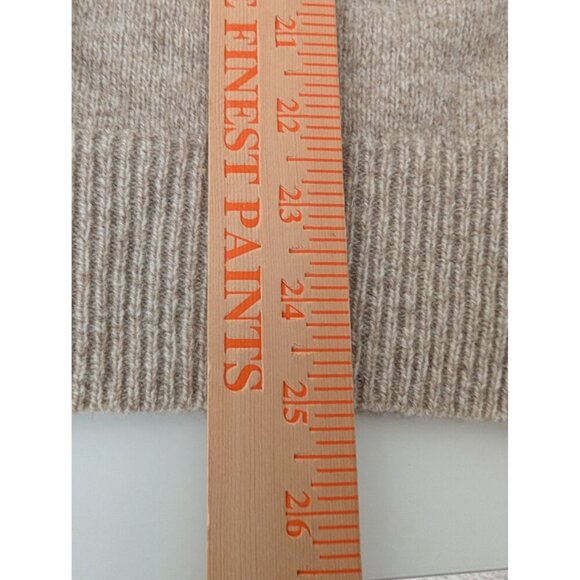 J Crew Shawl Collar Sweater Womens Size Medium Beige Neutral 100% Lambswool Knit - Picture 10 of 10